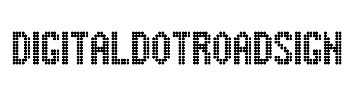 Digital Dot Roadsign  フリーフォントのダウンロード