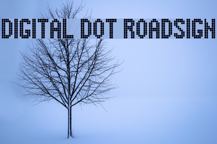 Digital Dot Roadsign Font examples
