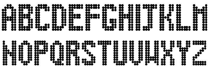Digital Dot Roadsign Font LOWERCASE