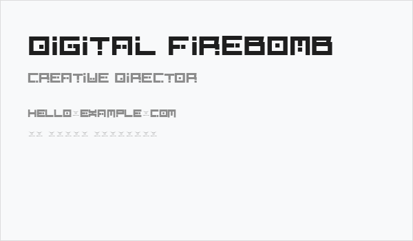 Digital Firebomb Business Card