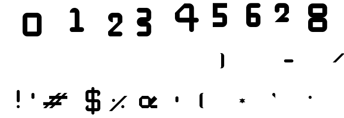 Digital Font by Audrey Regular Font OTHER CHARS