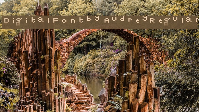 Digital Font by Audrey Regular Font examples