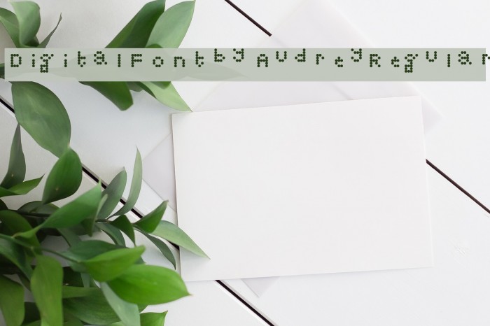 Digital Font by Audrey Regular Font examples