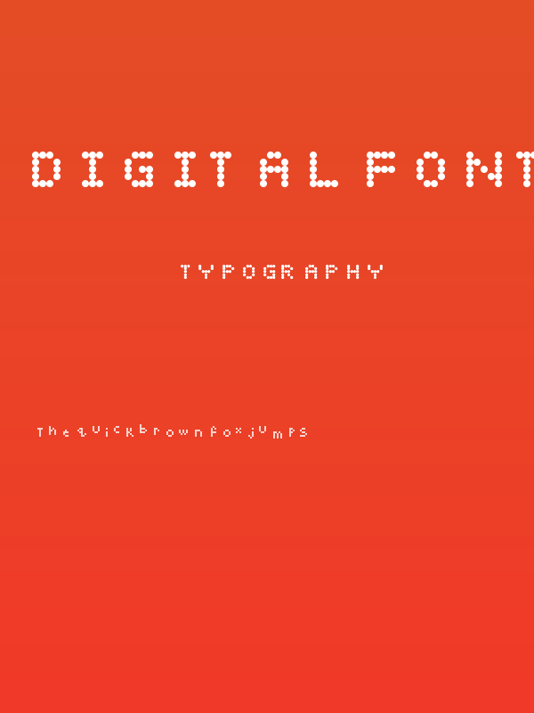 Digital Font by Audrey Regular Poster