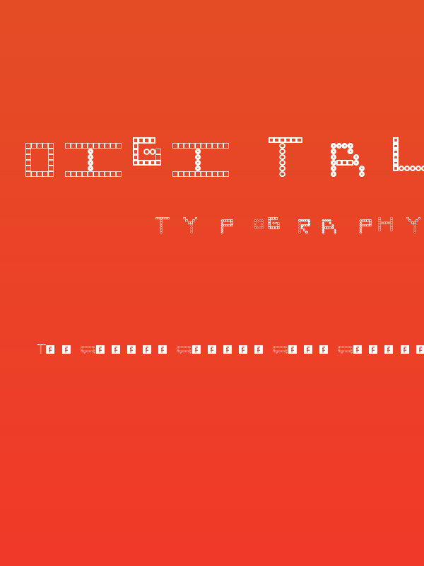 Digital Fonts Regular Poster