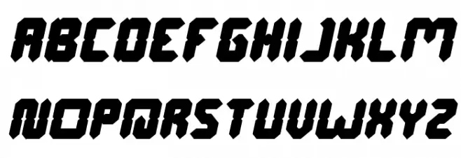 Digital Gothic Bold Italic 字体 大写