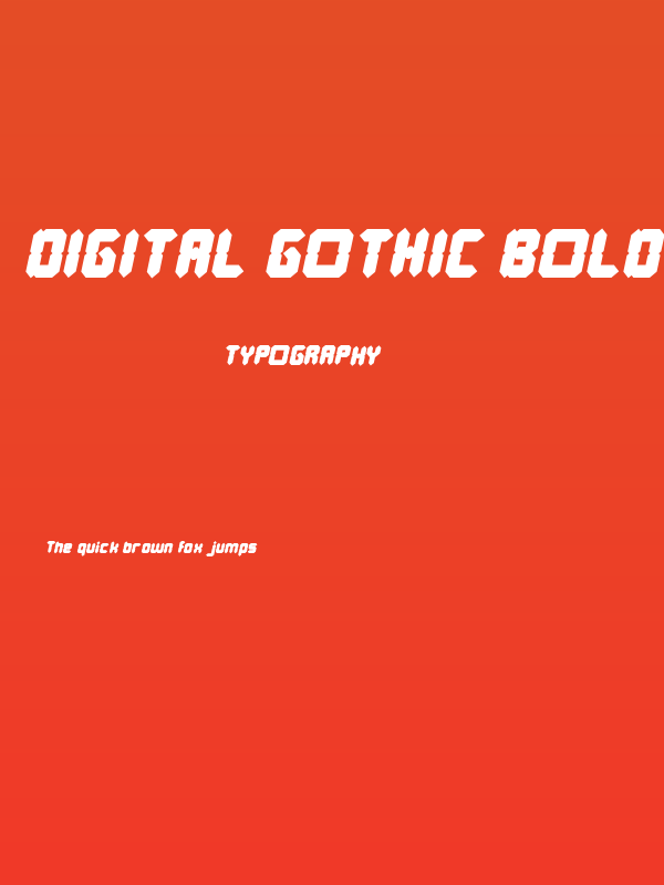 Digital Gothic Bold Italic Poster
