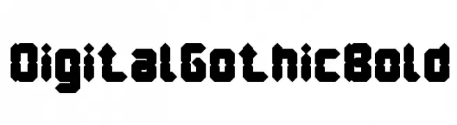 Digital Gothic Bold  フリーフォントのダウンロード