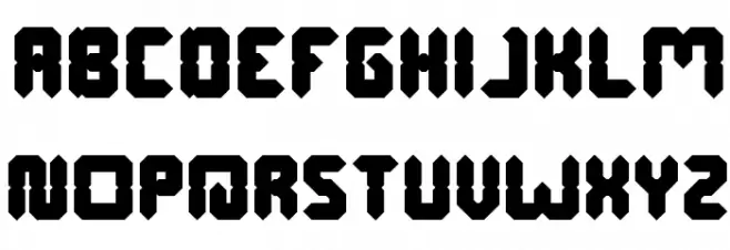 Digital Gothic Bold Schriftart Groß