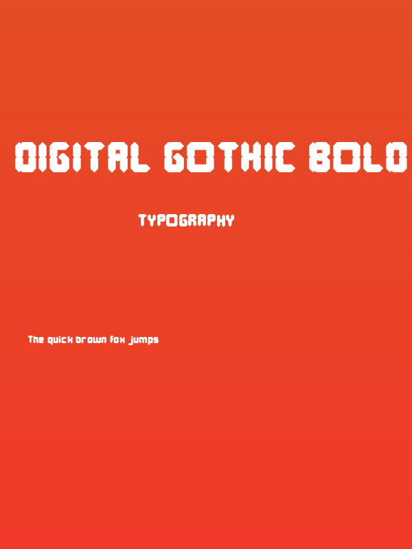 Digital Gothic Bold Poster