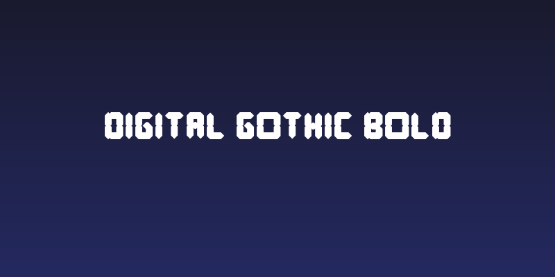 Digital Gothic Bold Social Header