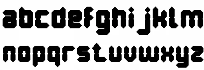 Digital Gothic Bold फ़ॉन्ट लोअरकेस