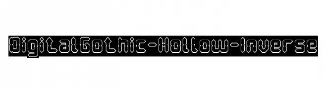 Digital Gothic-Hollow-Inverse  les polices de caractères gratuit tlcharger