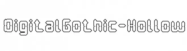 Digital Gothic-Hollow  Descarca Fonturi Gratis
