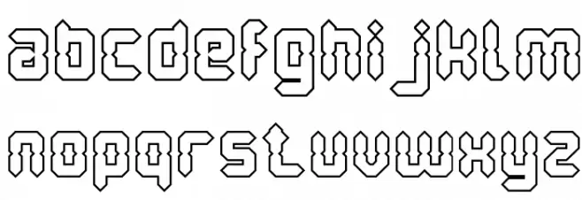 Digital Gothic-Hollow Fuentes MINÚSCULAS