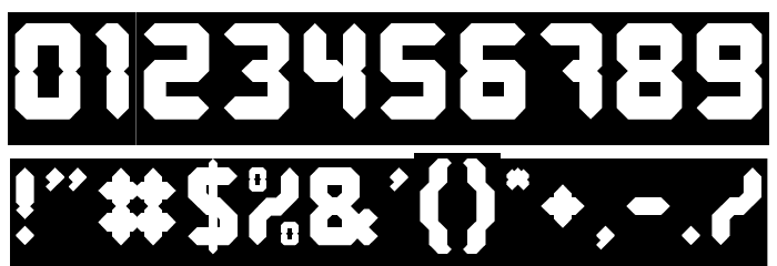 Digital Gothic-Inverse Font OTHER CHARS