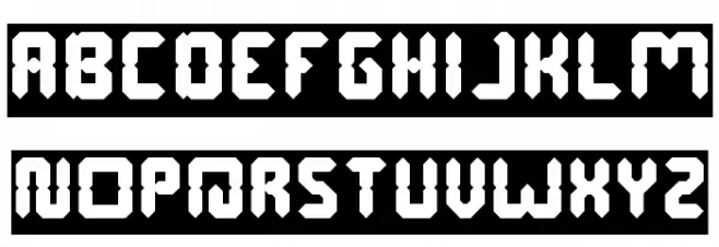 Digital Gothic-Inverse 字体 大写