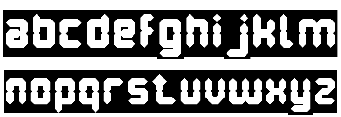 Digital Gothic-Inverse Font LOWERCASE