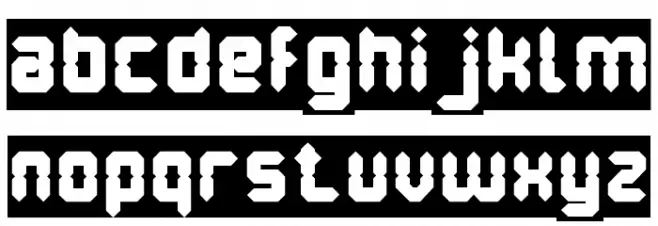 Digital Gothic-Inverse 字体 小写