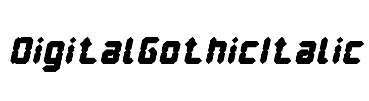 Digital Gothic Italic  لخطوط تنزيل