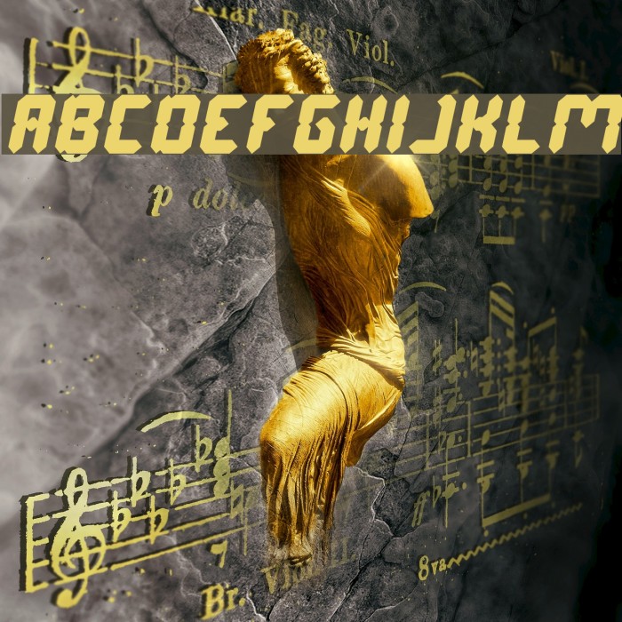 Digital Gothic Italic Font examples