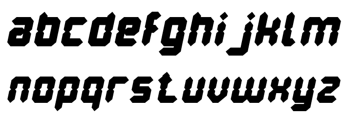 Digital Gothic Italic Font LOWERCASE