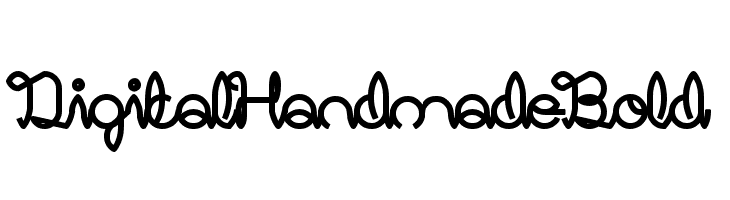 Digital Handmade Bold  Frei Schriftart Herunterladen