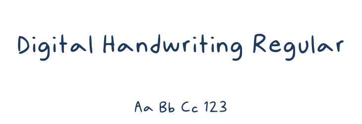 Digital Handwriting Regular Font Preview