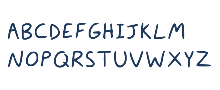Digital Handwriting Regular Uppercase