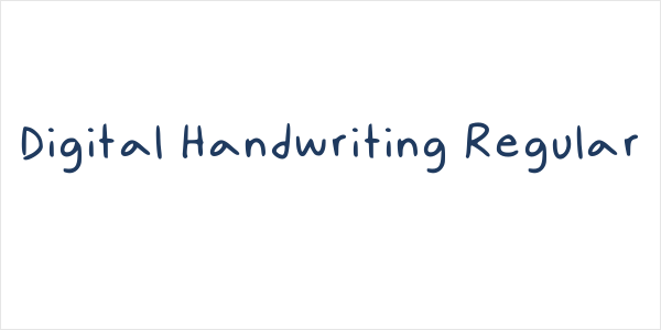 Digital Handwriting Regular Logo