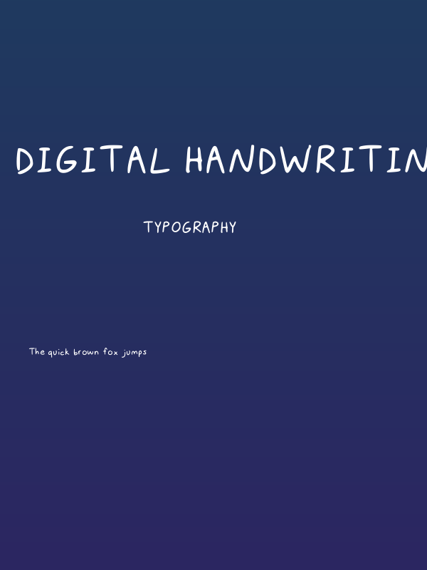 Digital Handwriting Regular Poster
