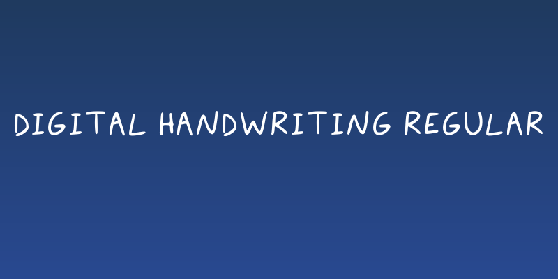 Digital Handwriting Regular Social Header