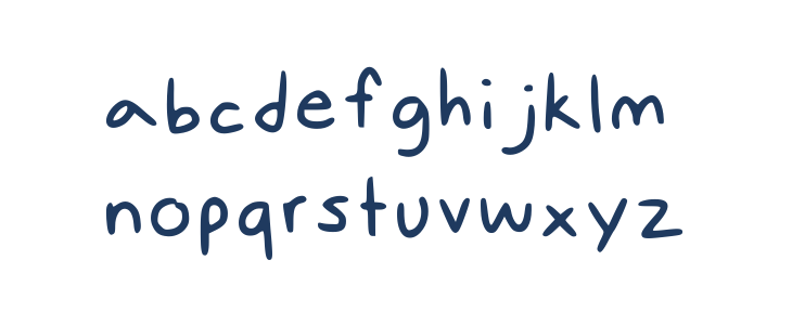 Digital Handwriting Regular Lowercase
