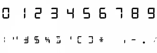 Digital Internet 13sg Bold Italic Font OTHER CHARS