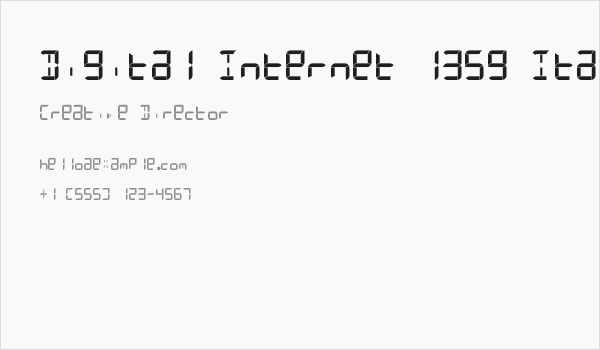 Digital Internet 13sg Italic Business Card
