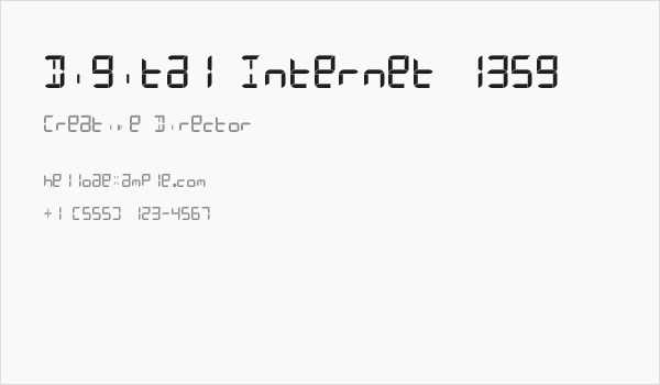 Digital Internet 13sg Business Card