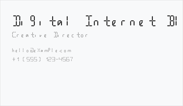 Digital Internet Black Business Card