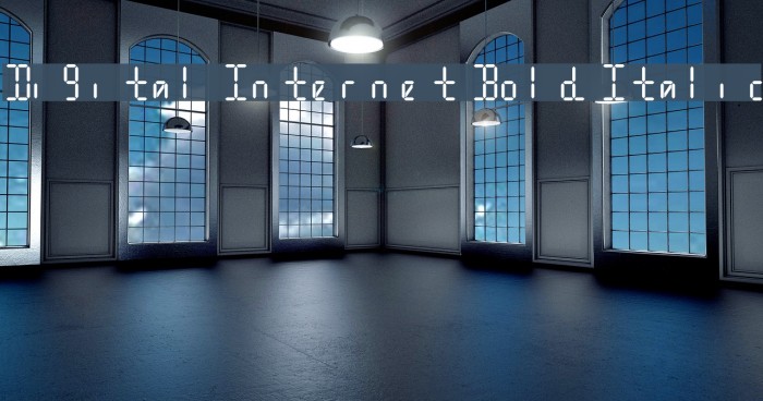 Digital Internet Bold Italic Font examples