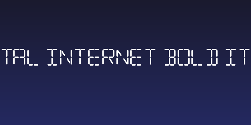 Digital Internet Bold Italic Social Header