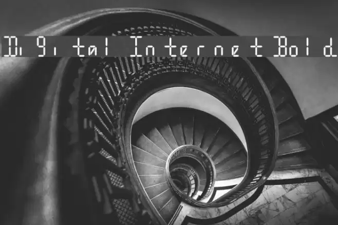 Digital Internet Bold Font examples