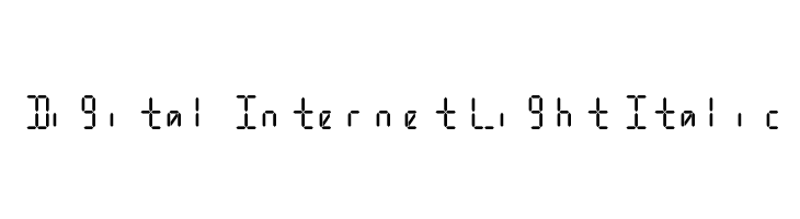 Digital Internet Light Italic  font caratteri gratis