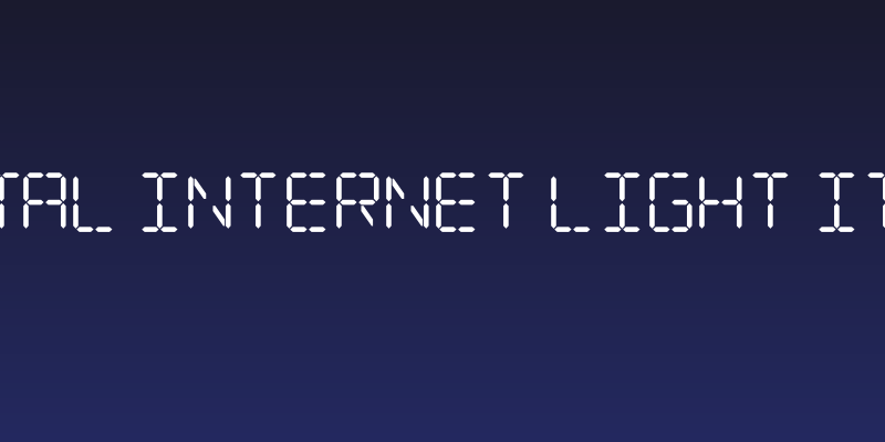 Digital Internet Light Italic Social Header