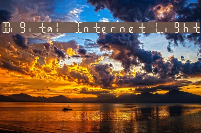 Digital Internet Light Font examples