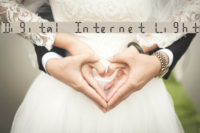 Digital Internet Light Font examples