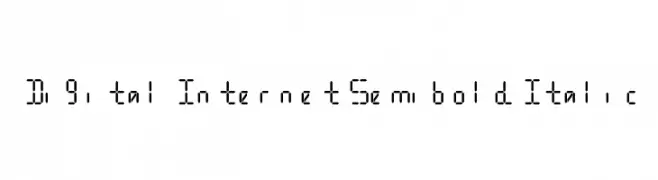 Digital Internet Semibold Italic  baixar fontes gratis