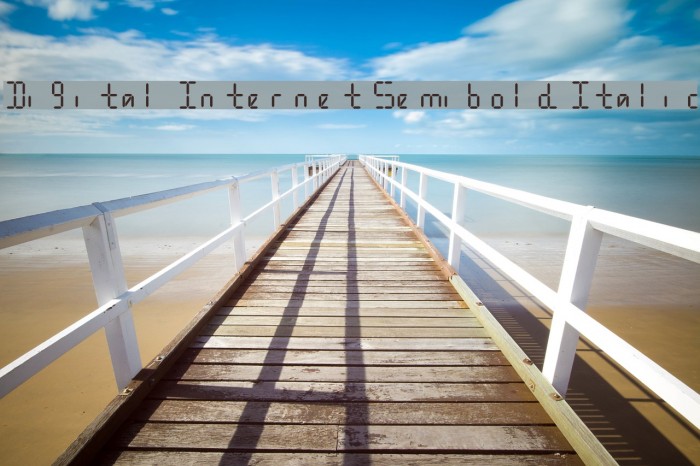 Digital Internet Semibold Italic Font examples