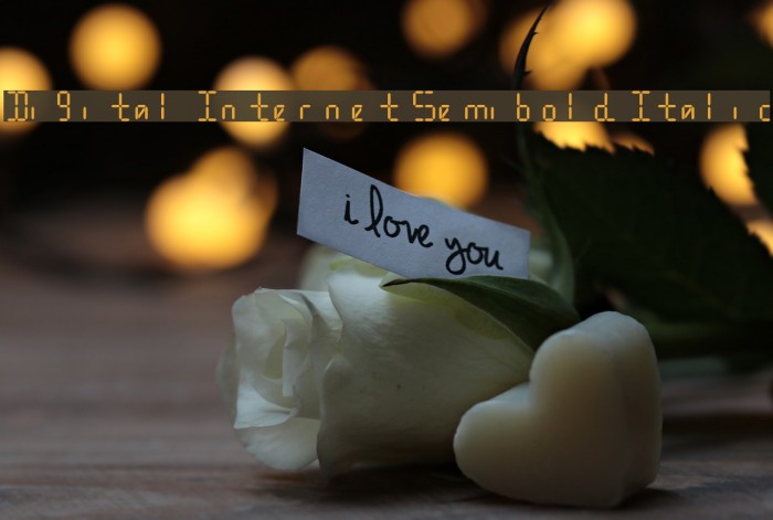Digital Internet Semibold Italic Font examples