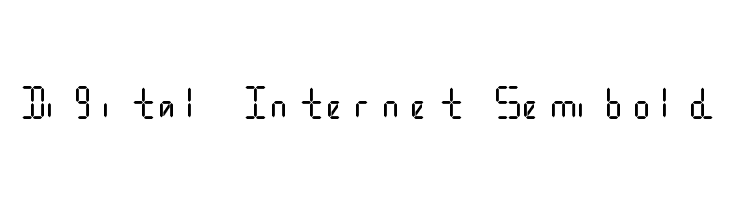 Digital Internet Semibold  免费字体下载