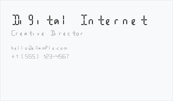 Digital Internet Business Card