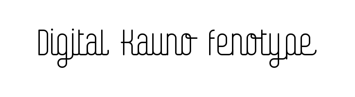 Digital Kauno fenotype Font